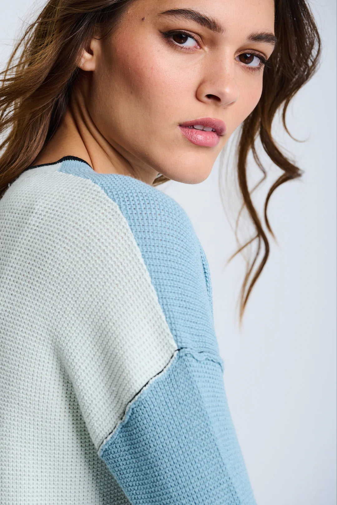 Lisa Todd Around Town Sweater - Dream Blue/Polar
