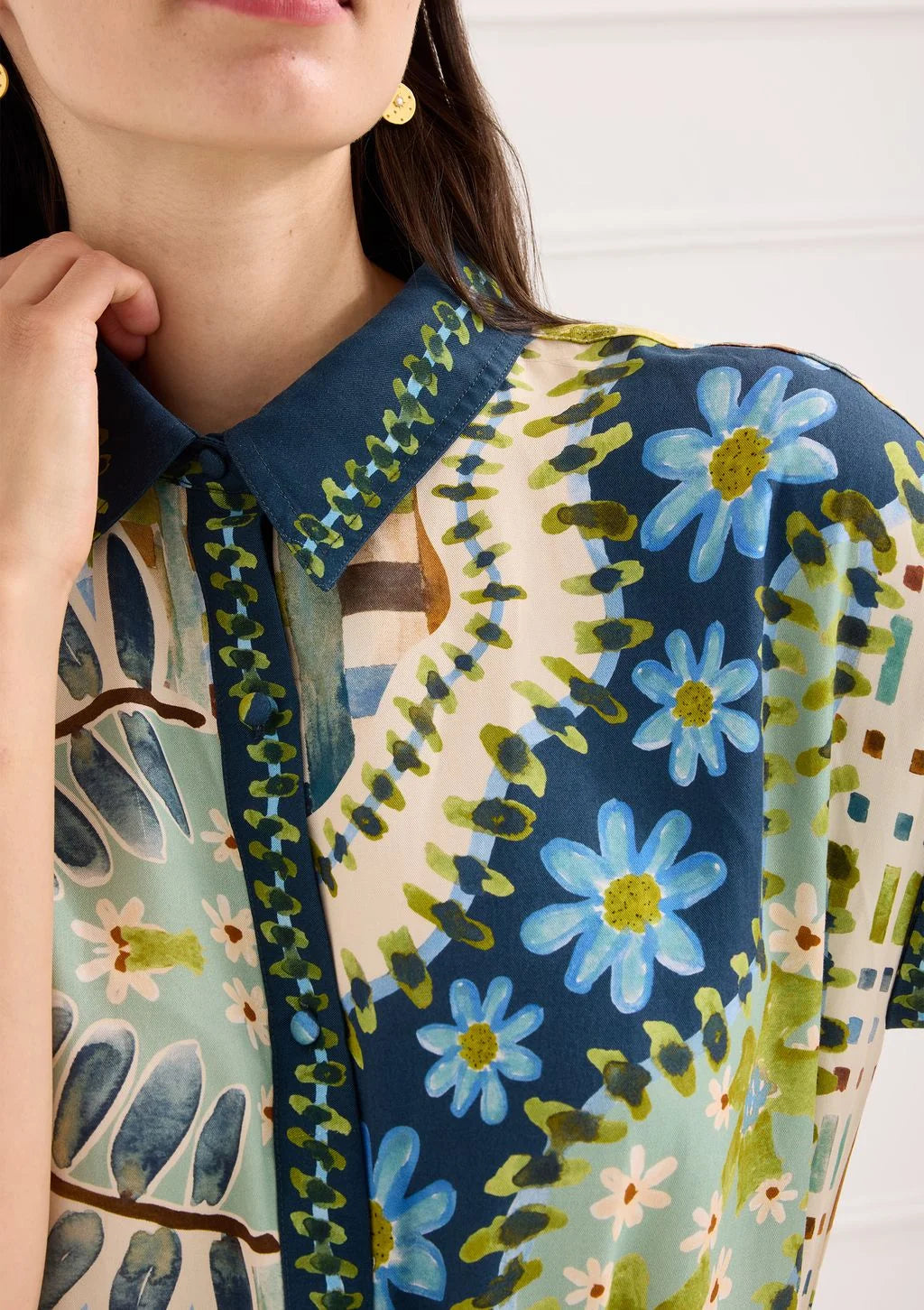 Alivia Willa Dress | Navy Mosaic