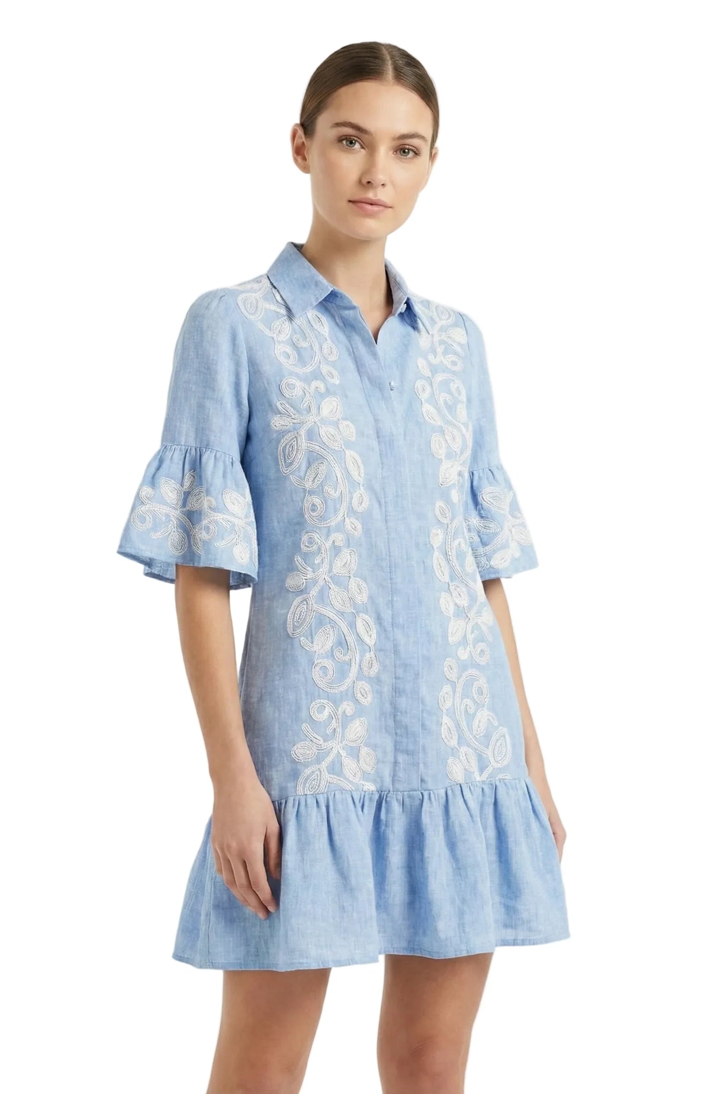 Charleston Shoe Co. Mae Dress - Blue Chambray