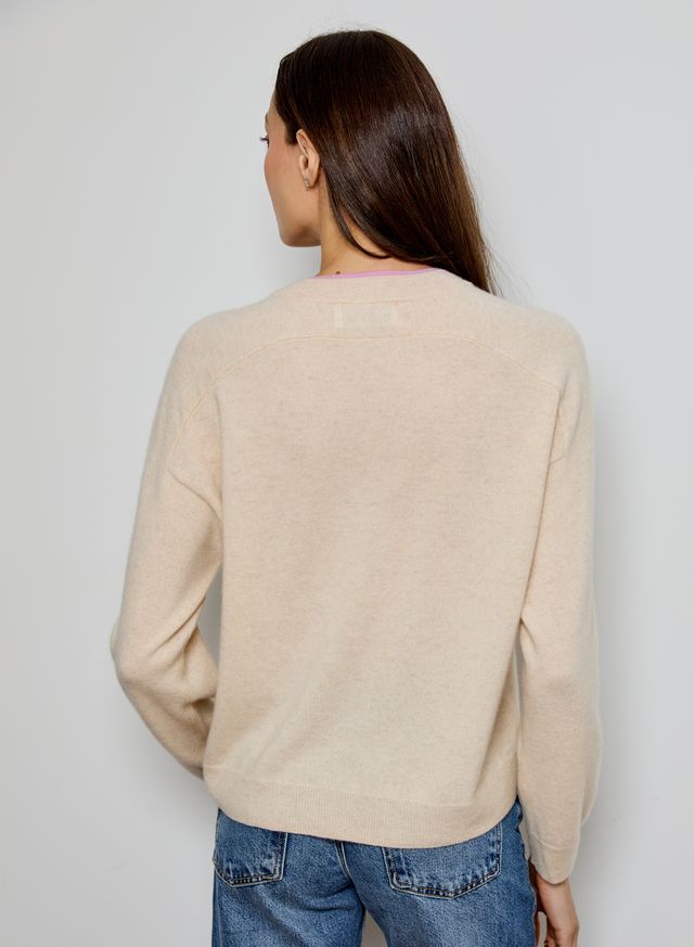 Design History V Neck Sweater | Eco Dust/Dore
