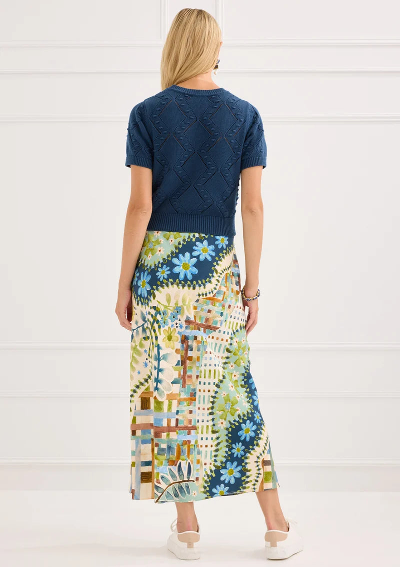 Alivia Hillary Skirt | Navy Mosaic