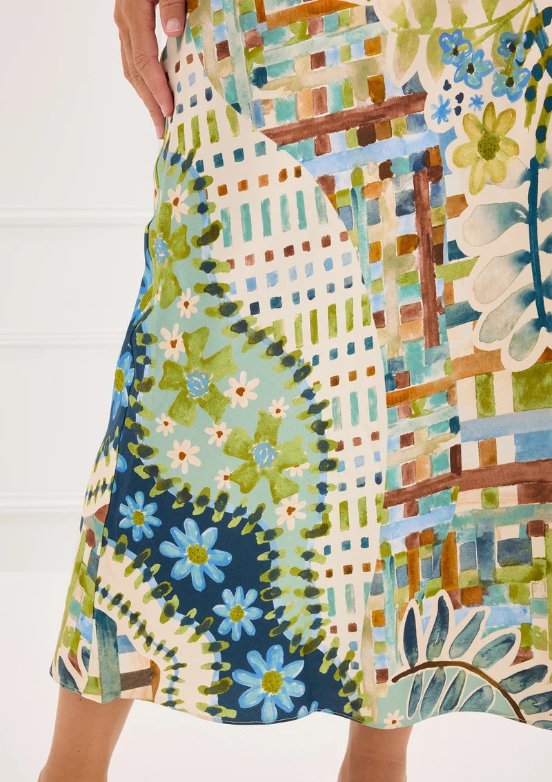 Alivia Hillary Skirt | Navy Mosaic