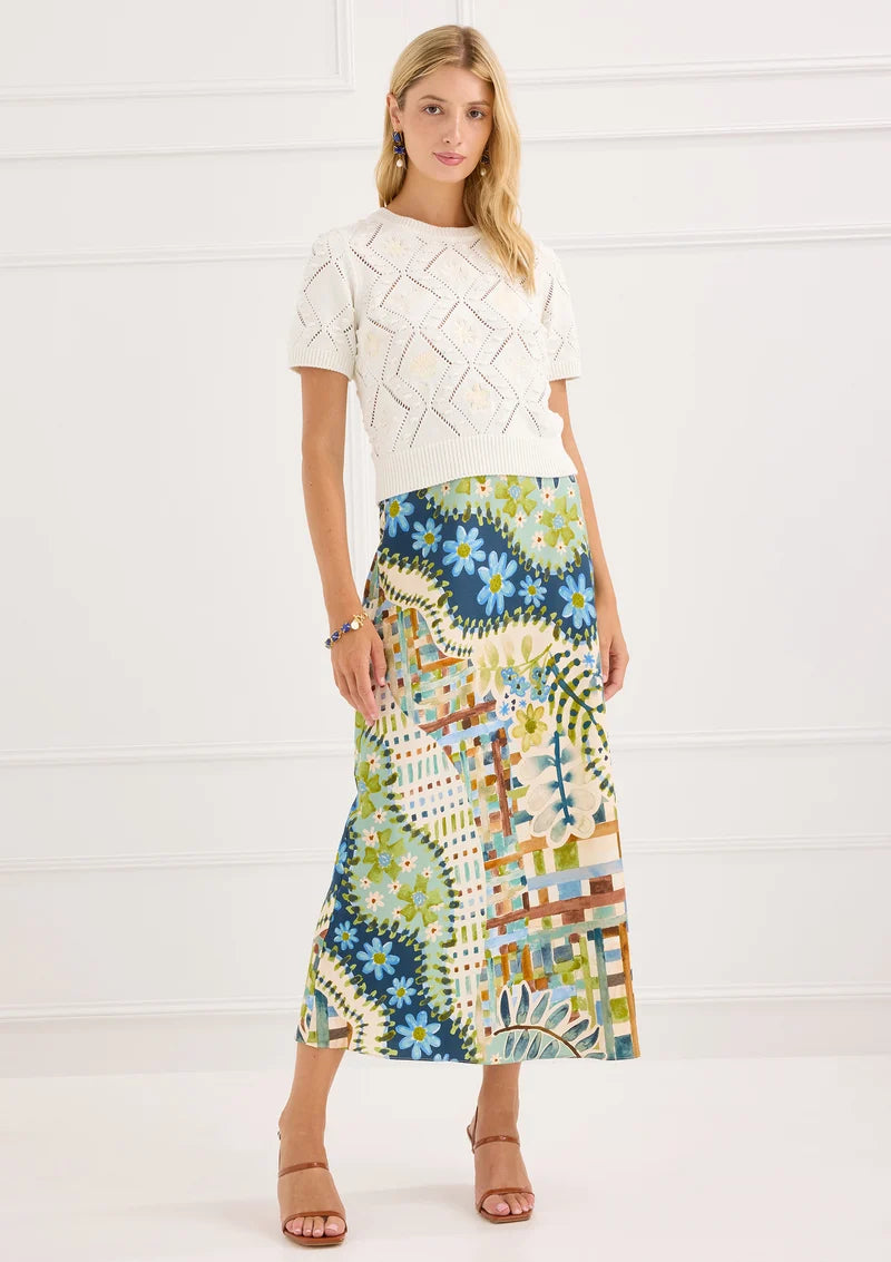 Alivia Hillary Skirt | Navy Mosaic