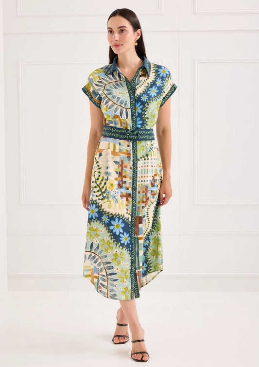 Alivia Willa Dress | Navy Mosaic