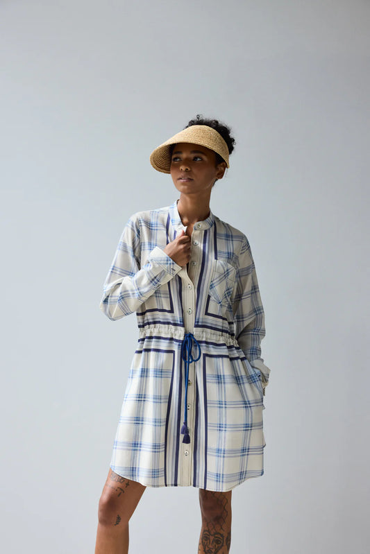 Hope For Flowers Band Collar Mini - Warp Dyed Plaid