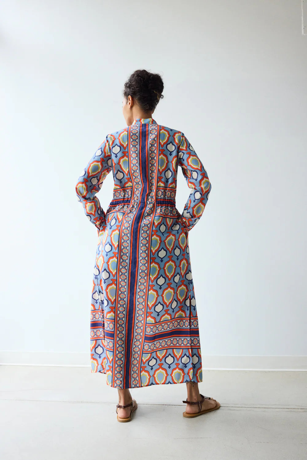 Hope For Flowers Banded Shirtdress - Chambray Medallion
