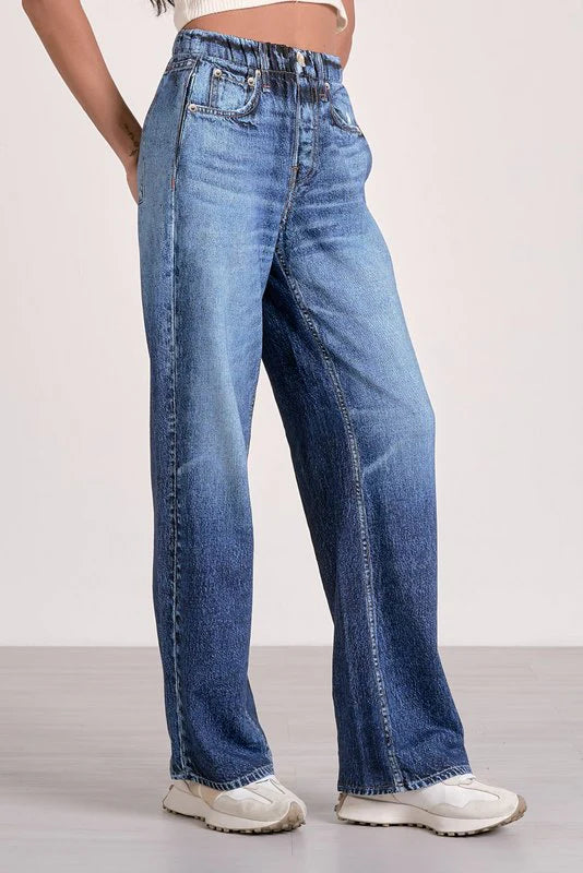 Elan Jenna Sweatpant Jean Denim