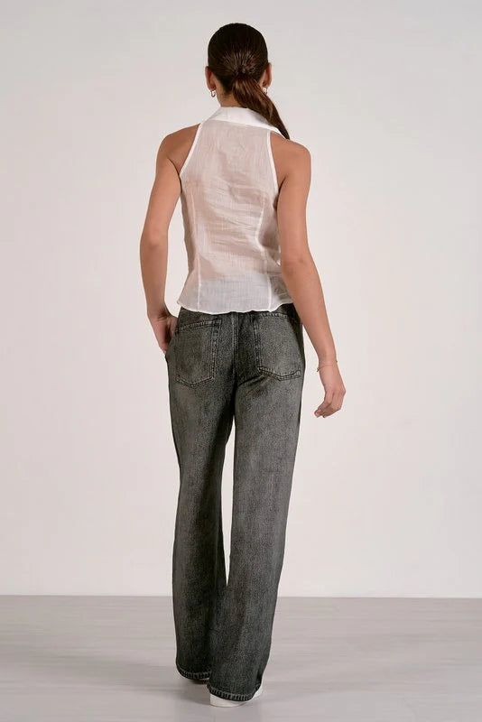 Elan Jojo Denim Track Sweatpant Charcoal