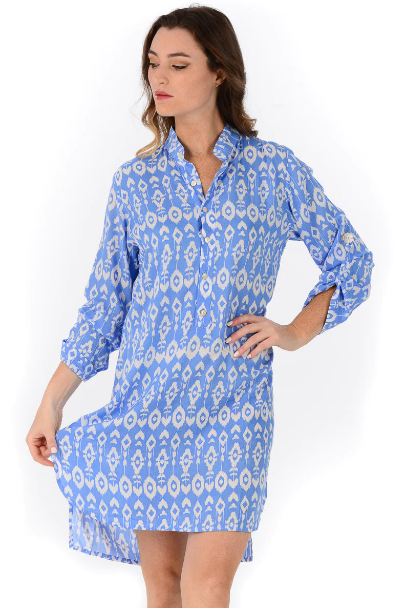 Walker & Wade Day Tripper Dress-Periwinkle Ikat