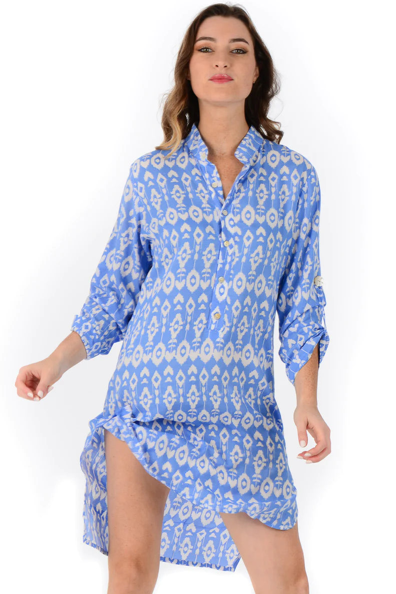 Walker & Wade Day Tripper Dress-Periwinkle Ikat