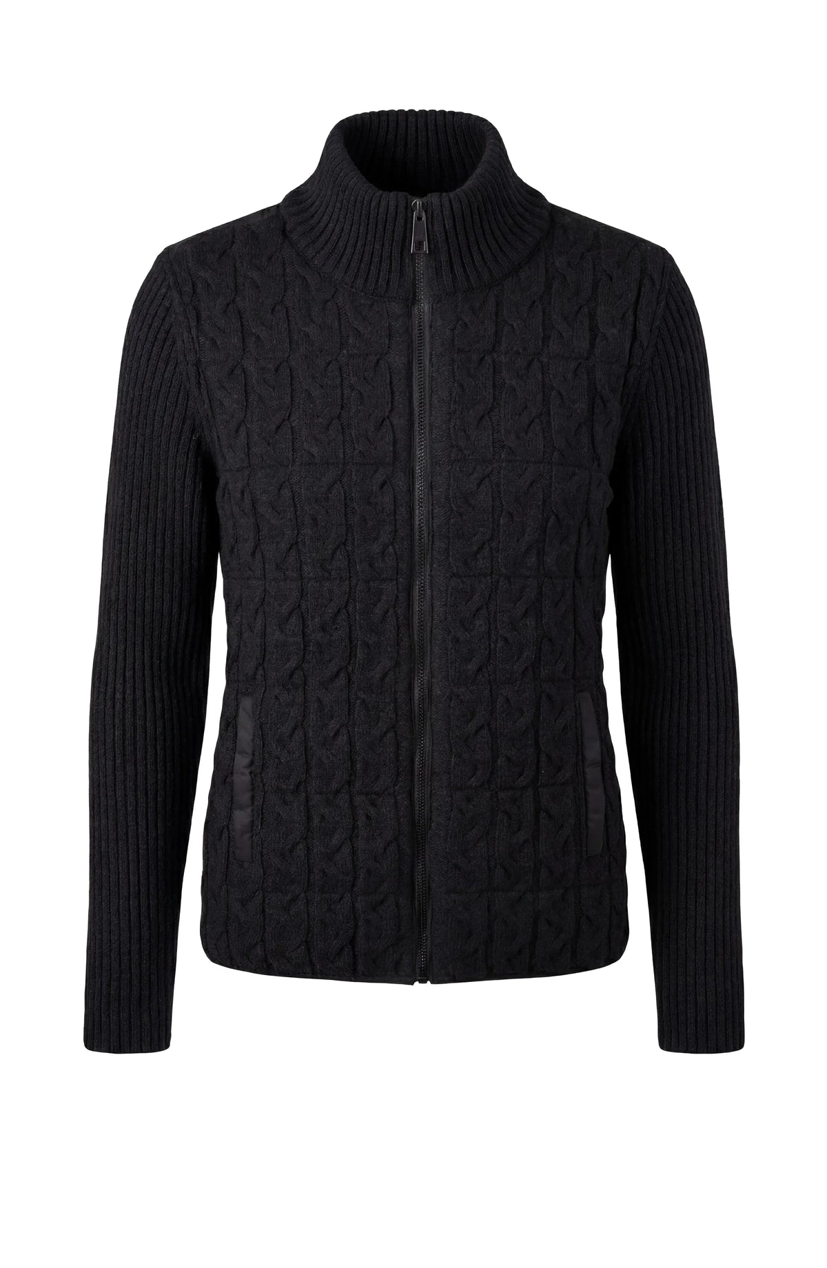 Liverpool Zip Front Quilted Sweater Jacket