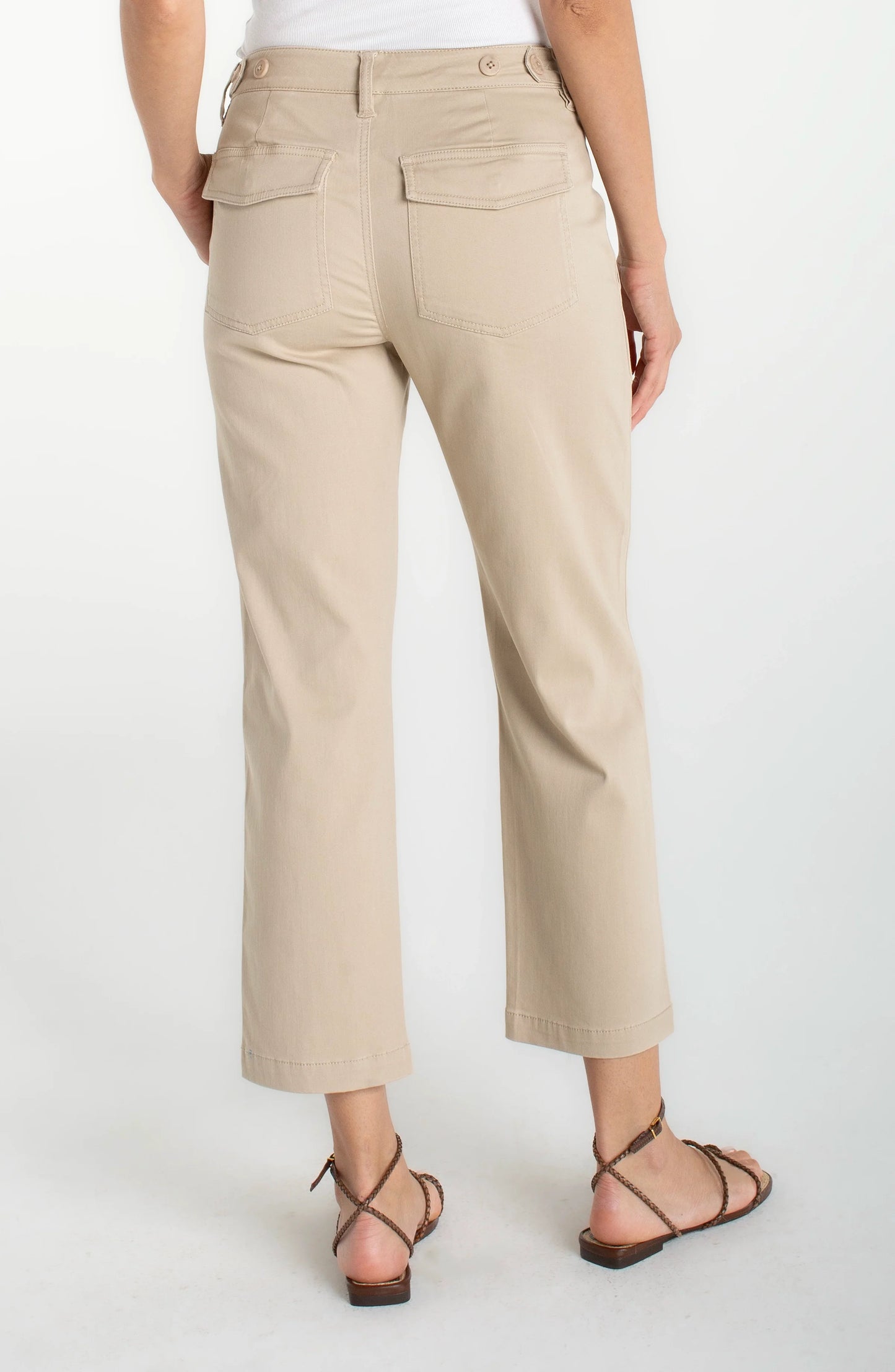 Liverpool Utility Crop Straight With Side Tabs Safari Sand