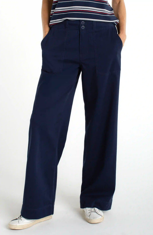 Liverpool Wide Leg With Utility Pockets  - Deep Midnight