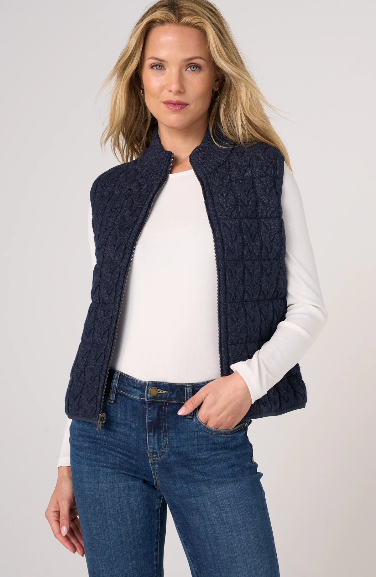 Liverpool Reversible Quilted Sweater Vest