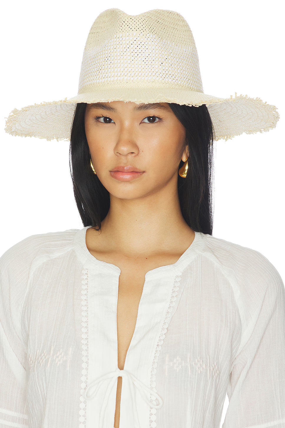 St Tropez Hat Ivory/White