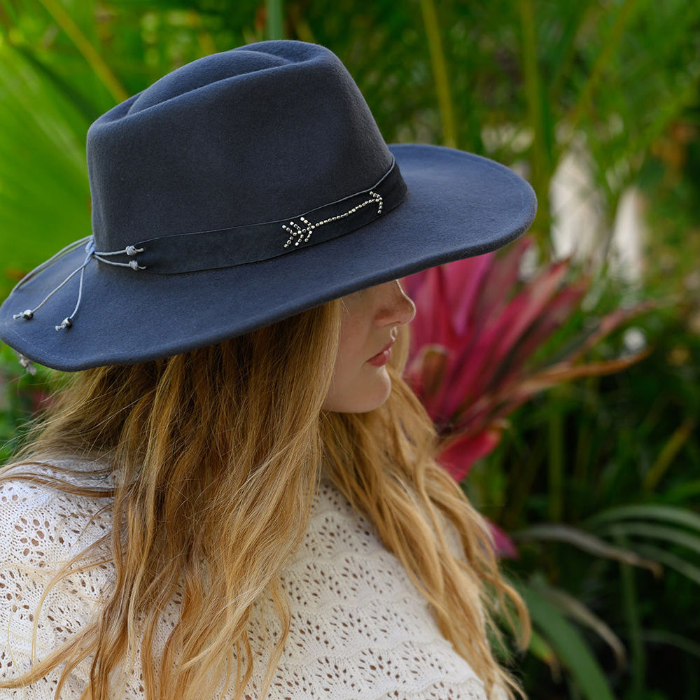 Parker Wool Felt Fedora - Gray