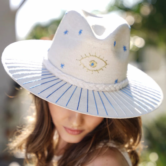 Evil Eye Fine Palm Hat