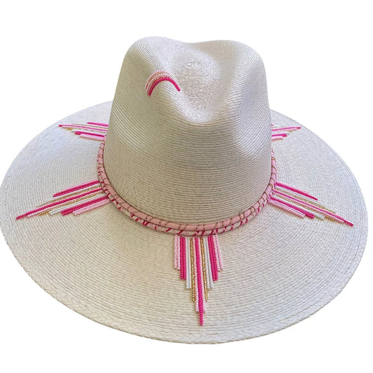 Rayos Beaded Hat - Pink