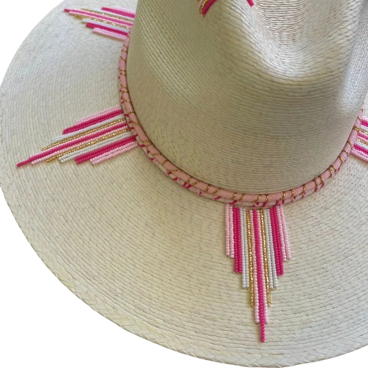 Rayos Beaded Hat - Pink