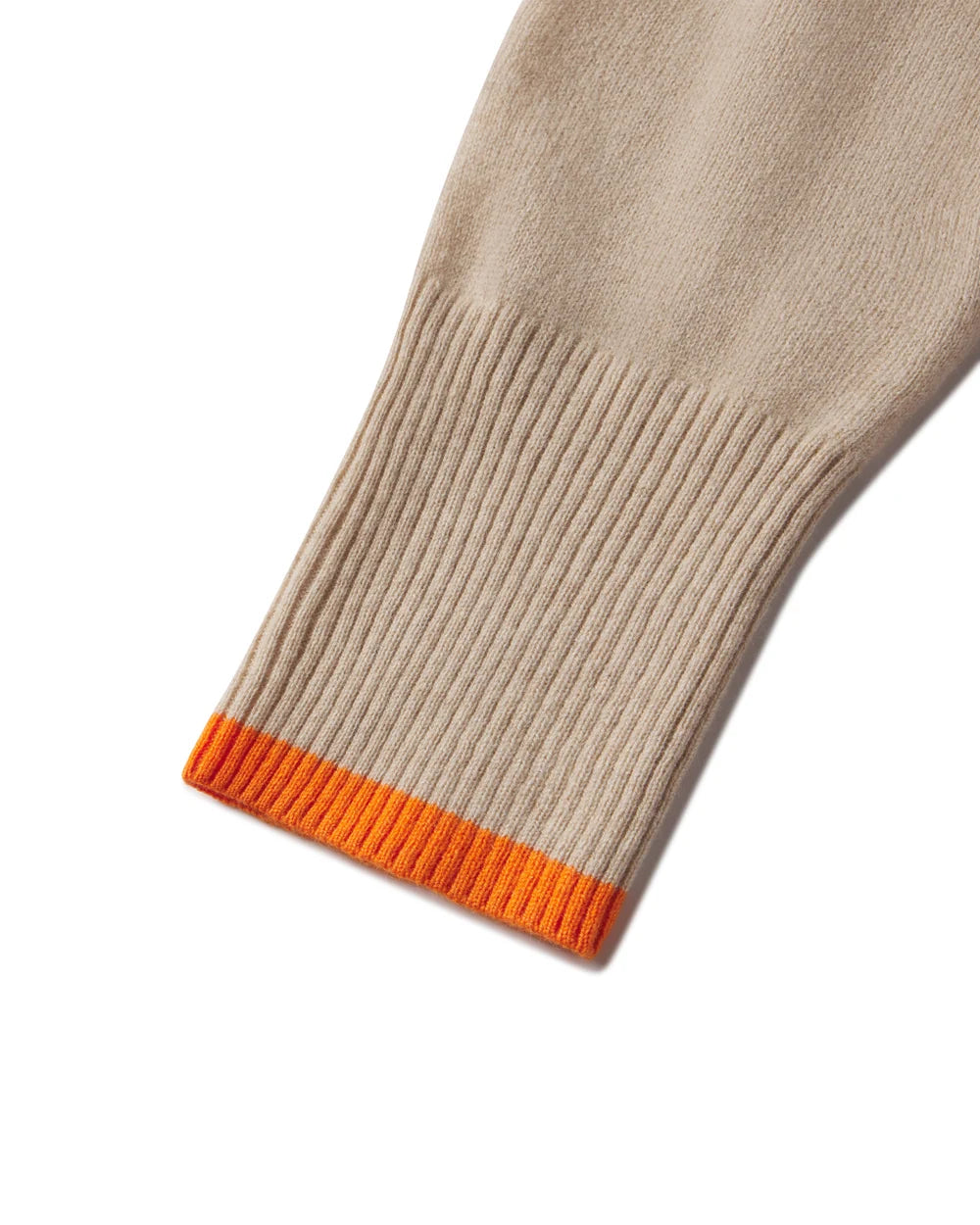 Pura Cashmere Cashmere Contrast Hoodie - Sand/Orange