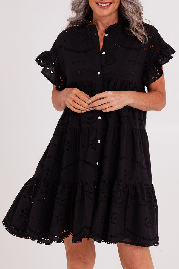 Rubyyaya Rose Dress - Black
