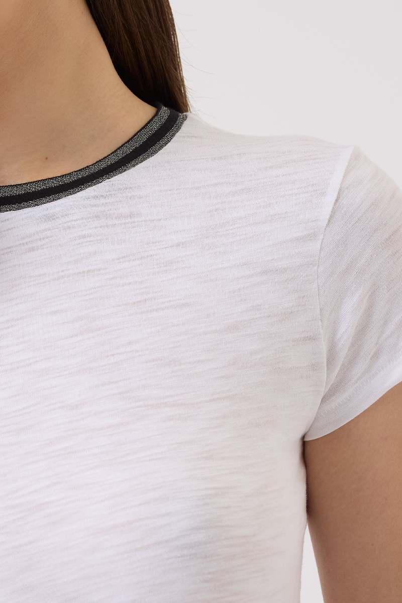 Goldie S/S GMT Tipped Ringer Tee White