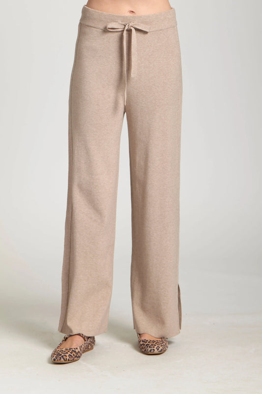 APNY Pull-On Pant With Split Hem Heather Sand
