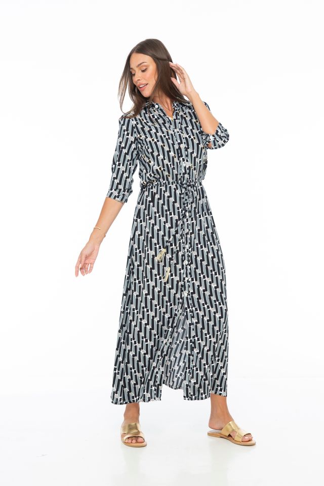 Romi The Brand Disco Maxi Shirt Dress