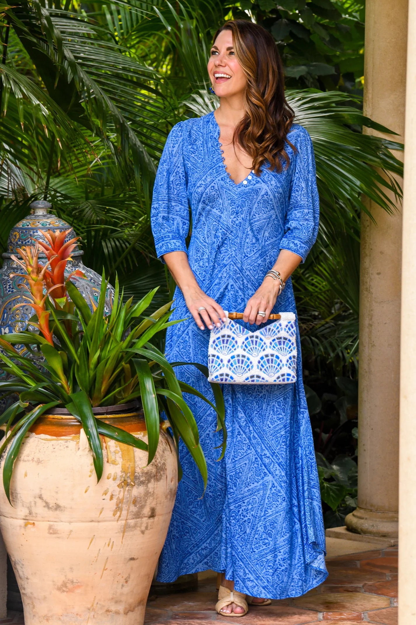Walker & Wade Daphne Maxi Dress - Blue Denim