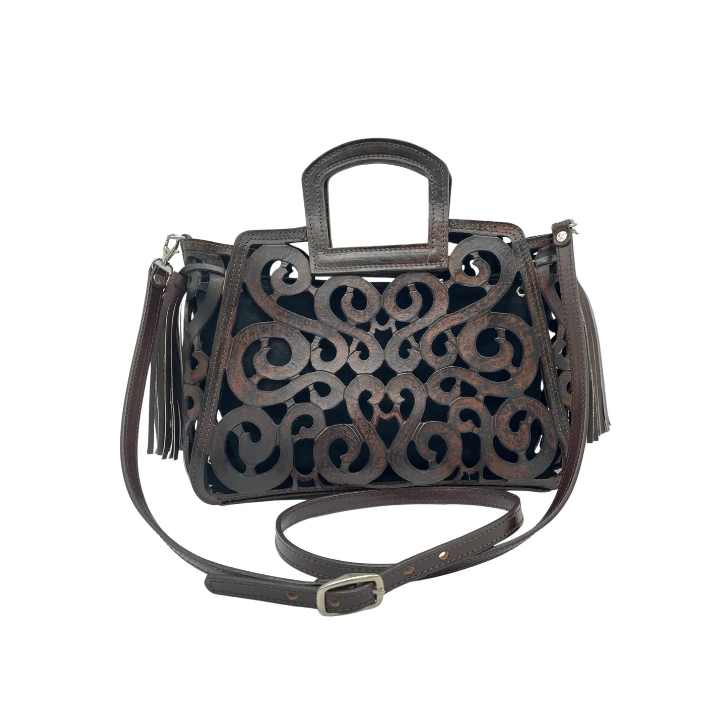 Musical Notes Leather Crossbody Bag