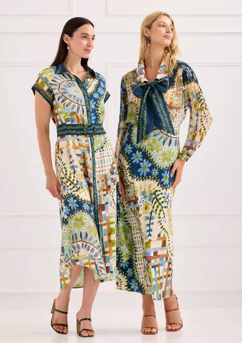 Alivia Willa Dress | Navy Mosaic