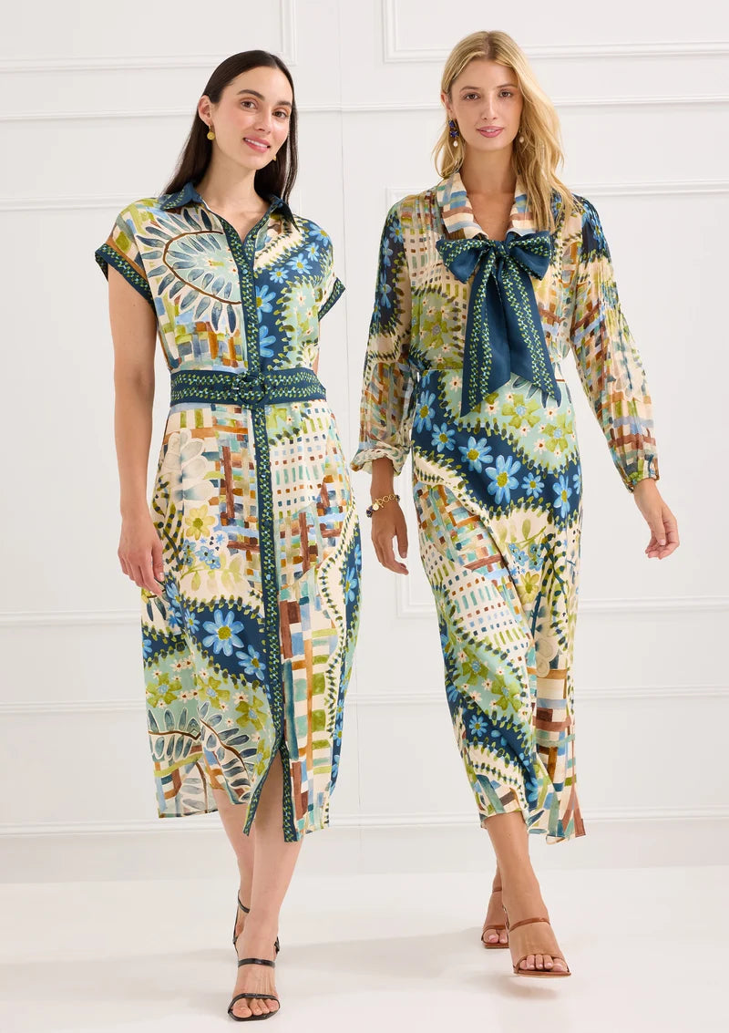 Alivia Willa Dress | Navy Mosaic