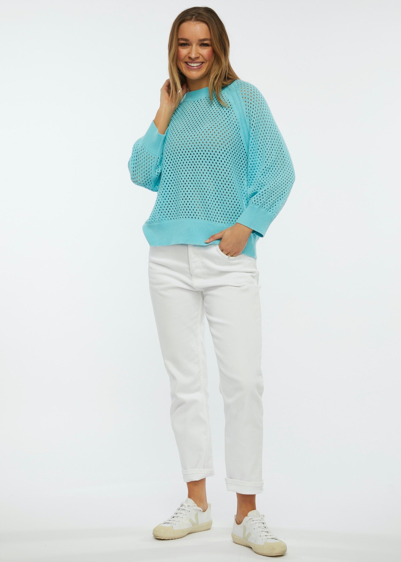 Zaket and Plover Holey Top – Zest