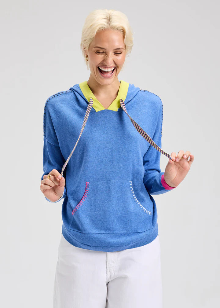 Zaket & Plover Joey Pocket Hoodie - Chambray