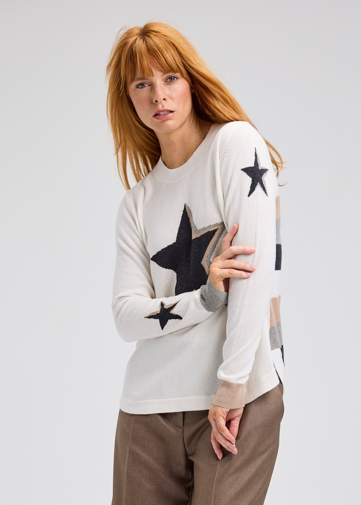 Zaket & Plover Stars and Stripes Sweater - White