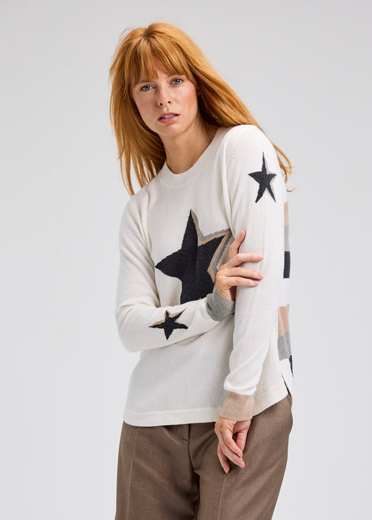 Zaket & Plover Stars and Stripes Sweater - White