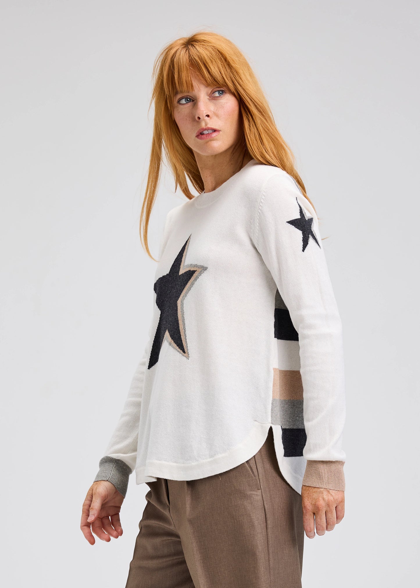 Zaket & Plover Stars and Stripes Sweater - White