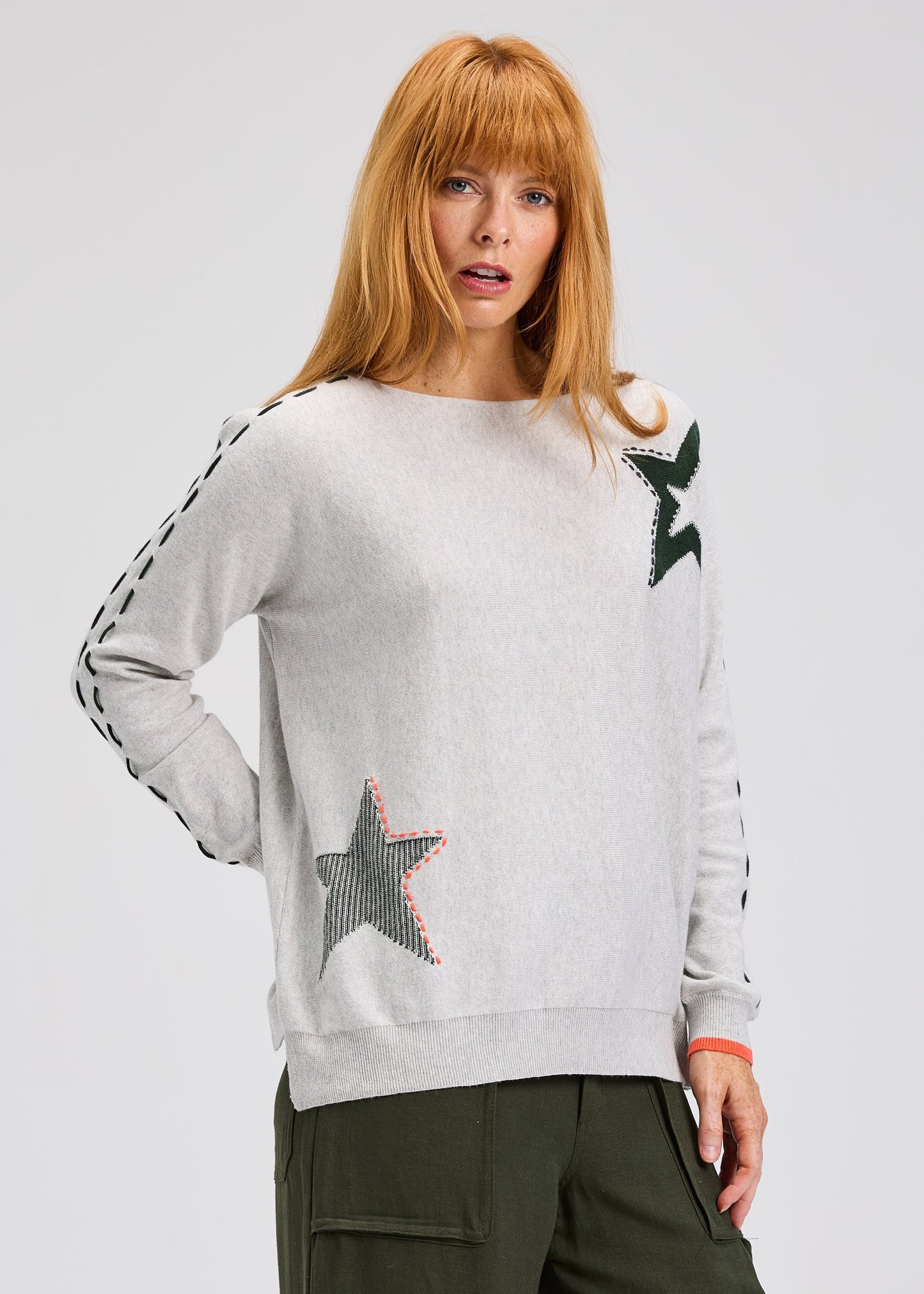 Zaket & Plover Threaded Star Sweater - Marl