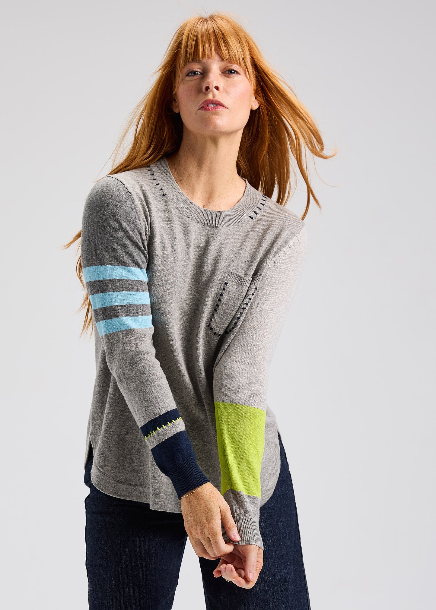 Zaket & Plover Spliced Sweater - Marl