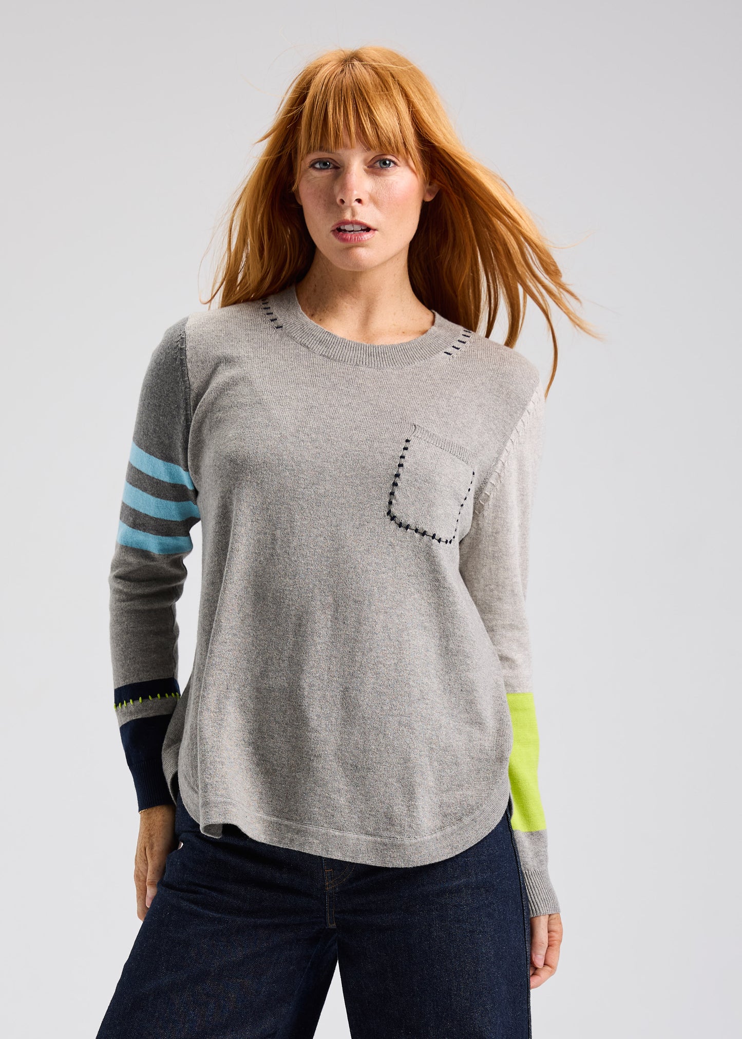 Zaket & Plover Spliced Sweater - Marl