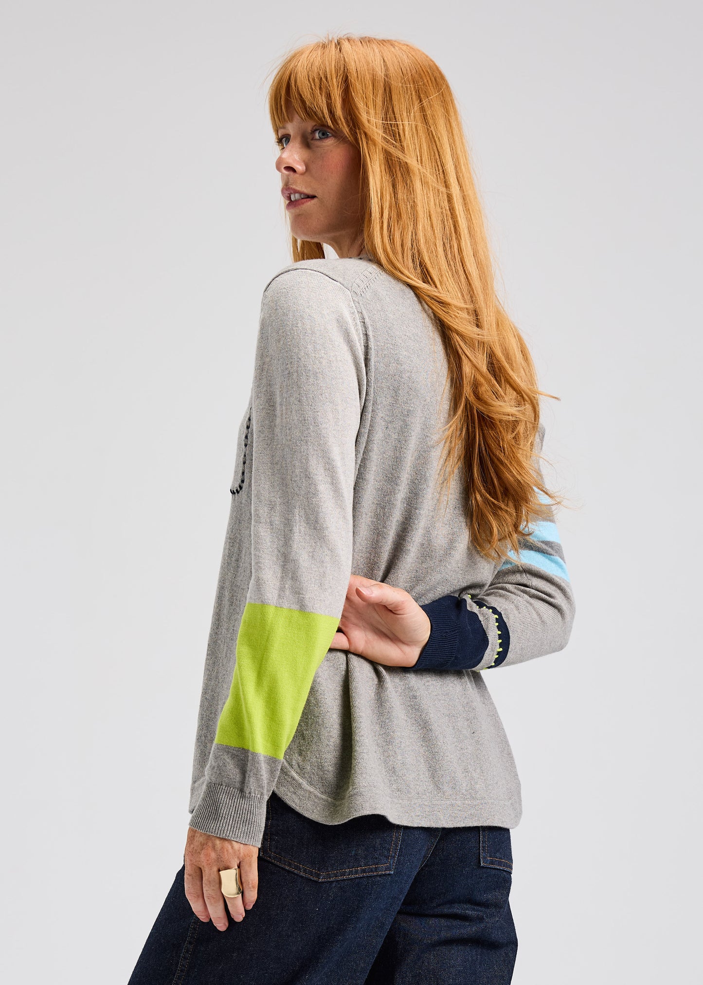 Zaket & Plover Spliced Sweater - Marl