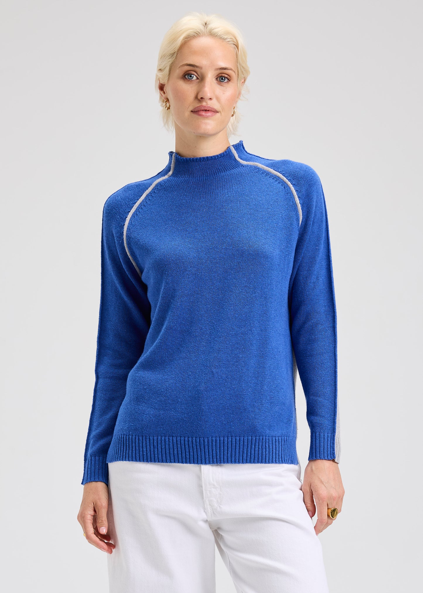 Zaket & Plover Reversible Block Funnel - Dark Chambray