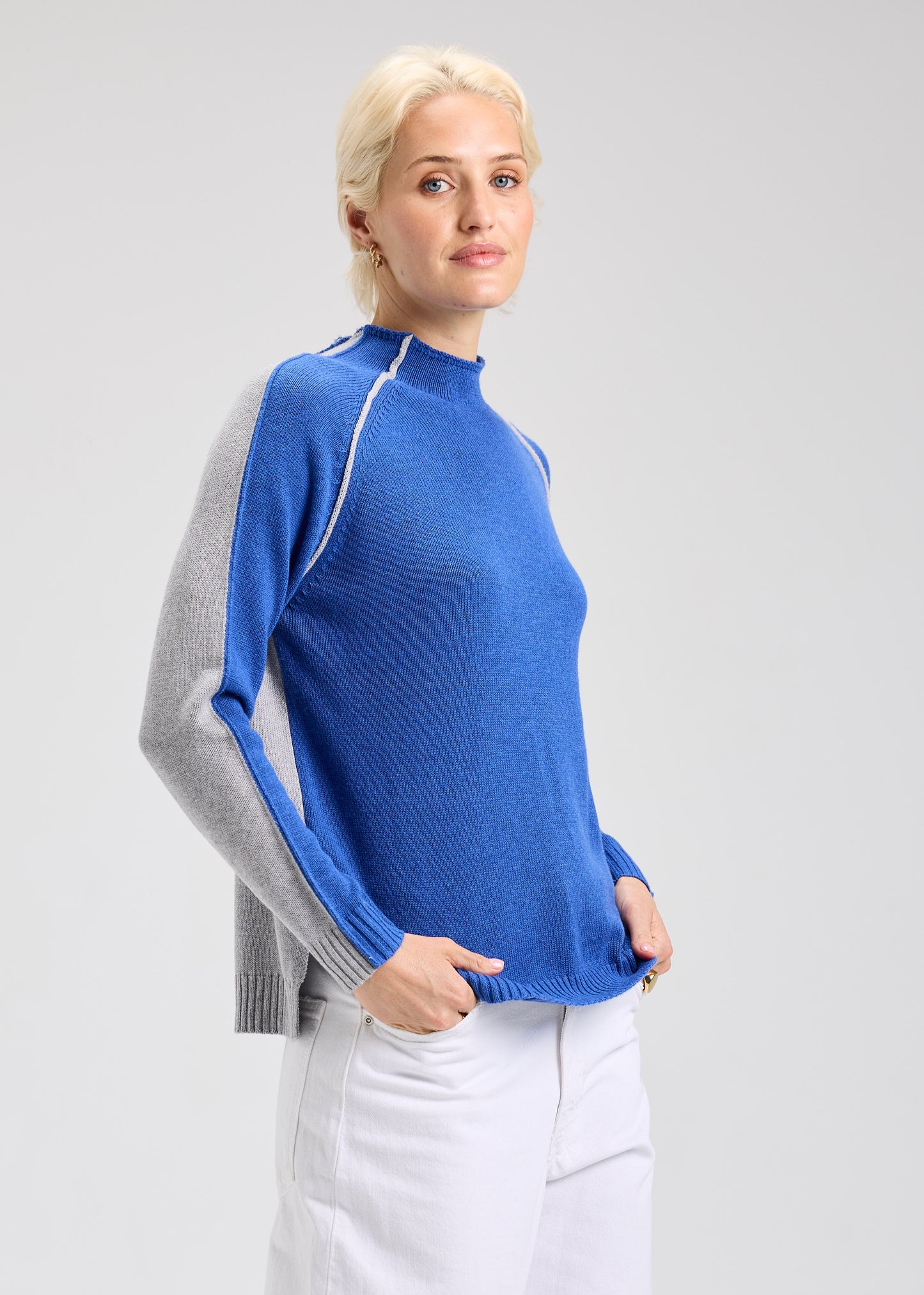 Zaket & Plover Reversible Block Funnel - Dark Chambray