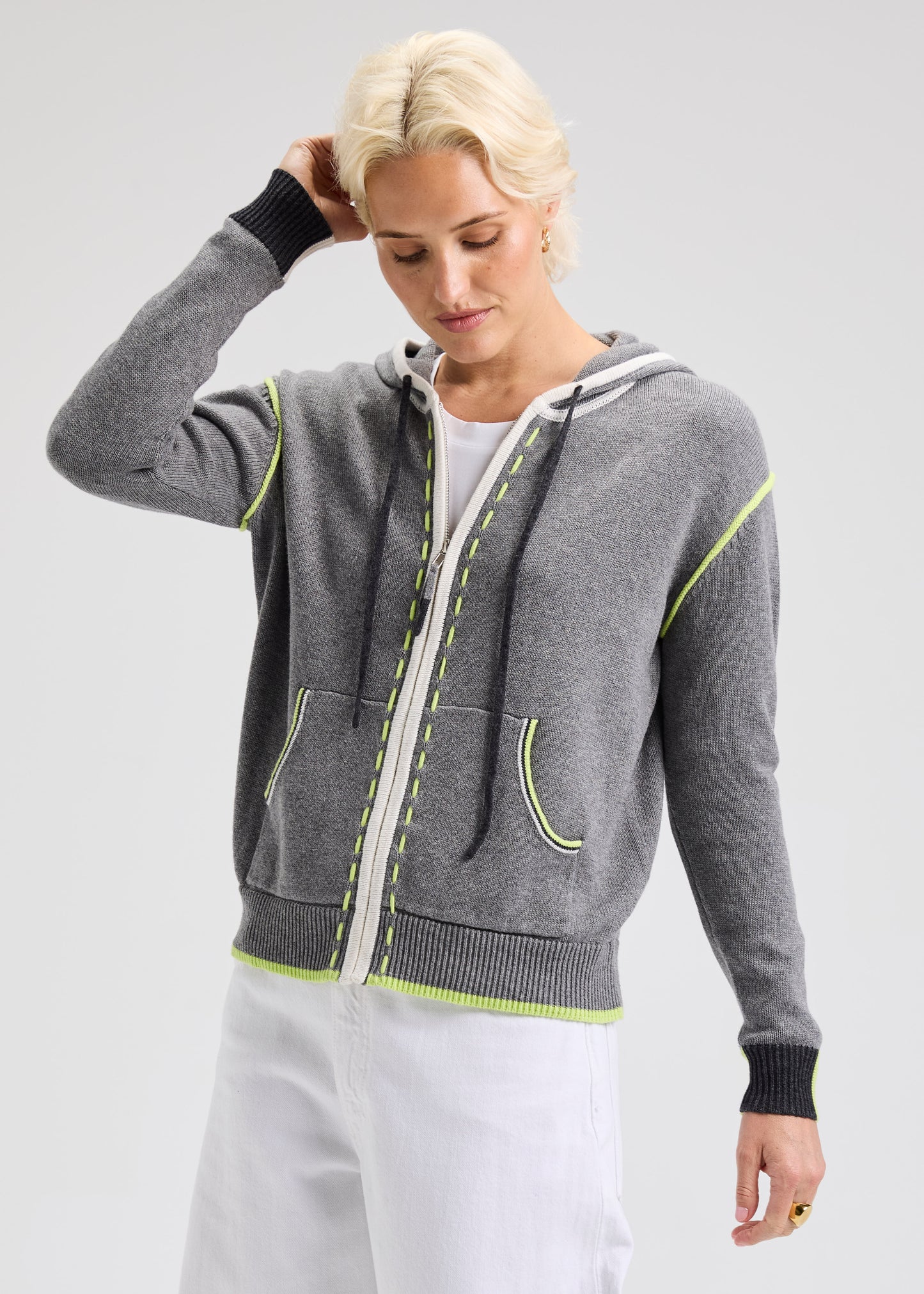 Zaket & Plover Threaded Hoodie Cloud