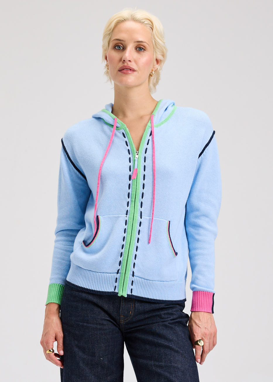 Zaket & Plover Threaded Hoodie Sky