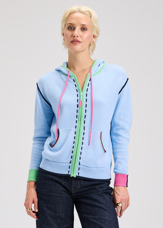 Zaket & Plover Threaded Hoodie Sky