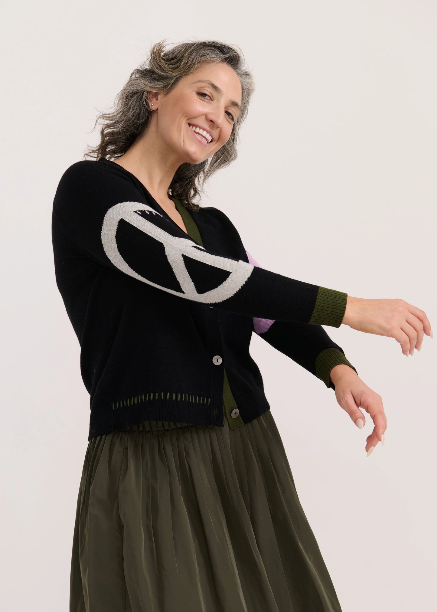 Zaket & Plover Peace Please Cardi - Black