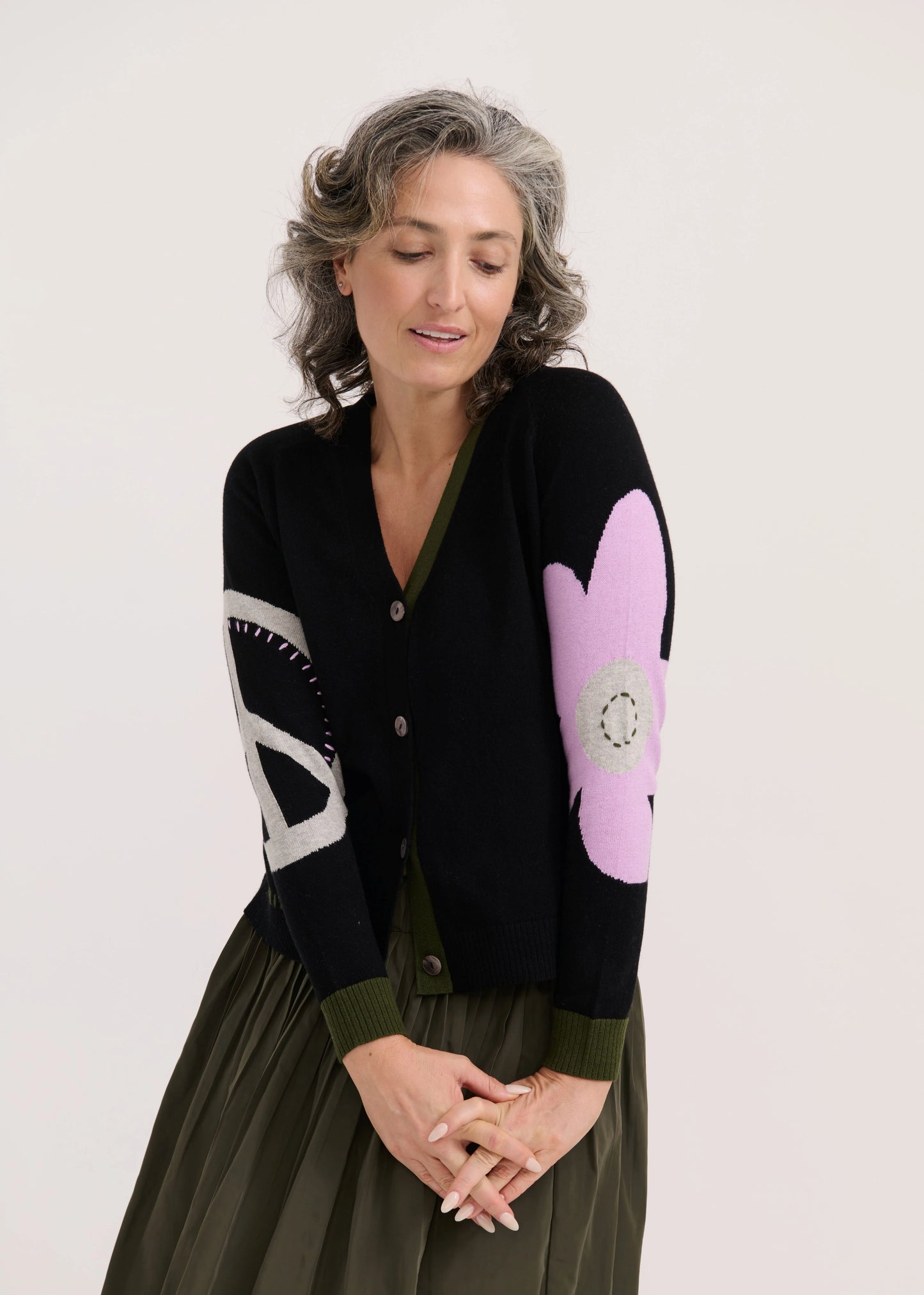 Zaket & Plover Peace Please Cardi - Black