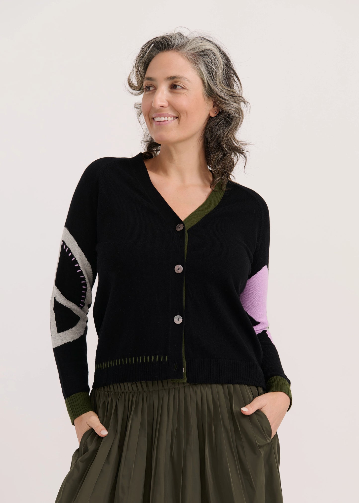 Zaket & Plover Peace Please Cardi - Black