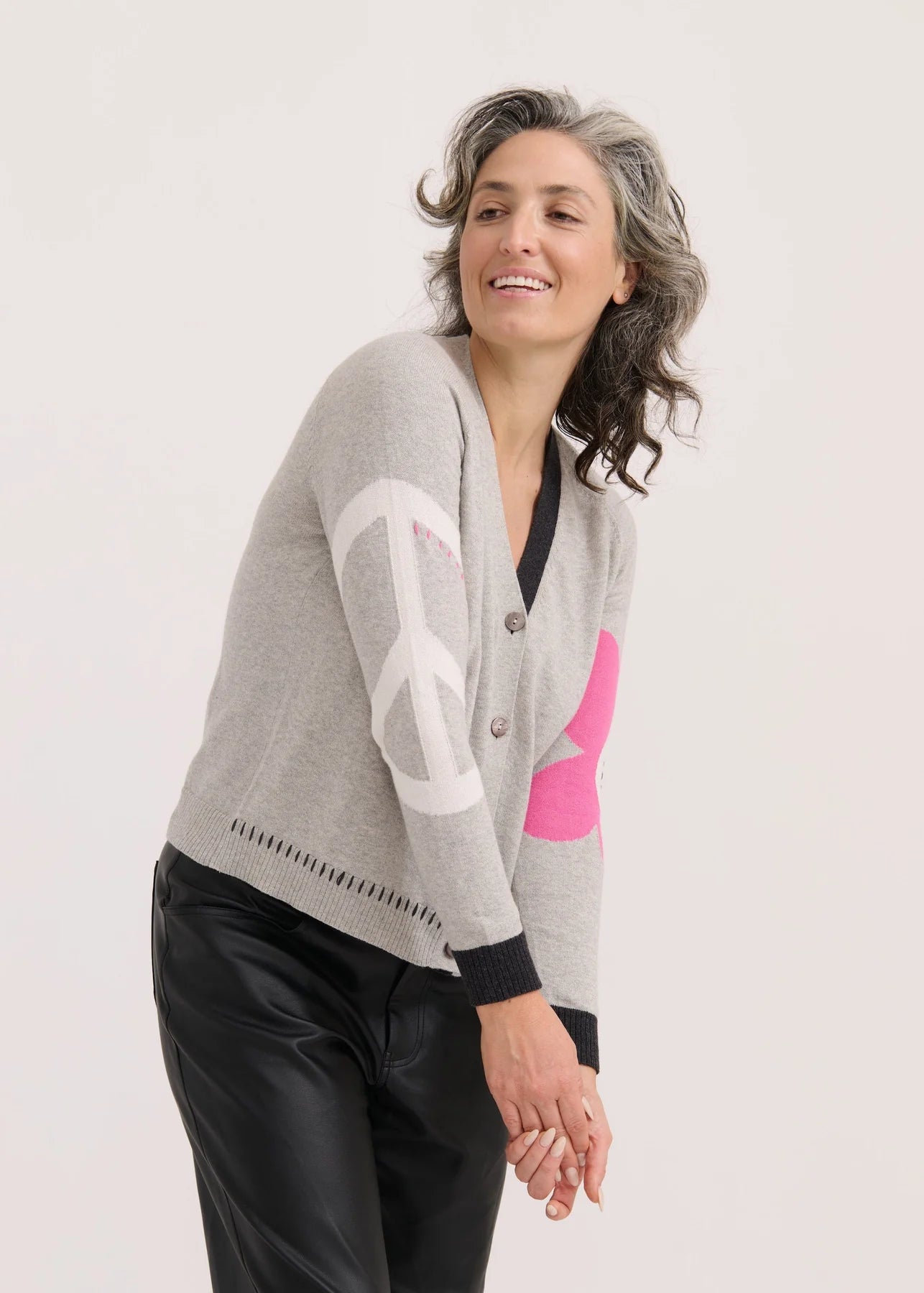 Zaket & Plover Peace Please Cardi - Marl